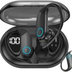 Fone de Ouvido Bluetooth TWS Esportivo Sem Fio com Gancho – Compatível com iPhone, Samsung, Xiaomi, Motorola, Lenovo e Celulares Android/iOS – Ideal para Academia e Caminhada
