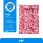 Colchonete G para Cachorro Grande com Zíper, 80x60cm, Rosa com Estampa - Imagem 3