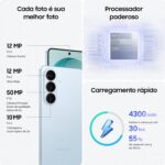 Celular Samsung Galaxy S26 5G, 256GB, 12GB RAM, Câmera Tripla de 50+12+10, Tela Grande de 6.3" - Branco - Imagem 4