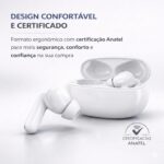 Fone de Ouvido Bluetooth 5.4 Sem Fio TWS Branco com Microfone, Estojo Carregador, Encaixe Confortável, Compatível com Android, iPhone, Xiaomi e Windows - Imagem 7