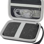 Capa compatível com impressora HP Sprocket portátil 2x3/Select 2.3x3.4/2ª edição, suporte organizador de viagem serve para papel fotográfico Zink, cabo USB e mais acessórios - preta (apenas caixa)