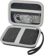 Capa compatível com impressora HP Sprocket portátil 2x3/Select 2.3x3.4/2ª edição, suporte organizador de viagem serve para papel fotográfico Zink, cabo USB e mais acessórios - preta (apenas caixa)