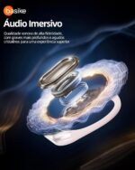 Fone de ouvido Bluetooth, Basike Ba-FON303A OWS Fone sem Fio Bluetooth, BT V6.1, 8h de Reprodução, 100 Horas em Standby, Compatível com Assistente de Voz para Corrida/Exercícios (Rosa) - Imagem 2