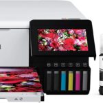 Epson Impressora Supertank Photo ET-8500 sem fio de formato amplo colorido multifuncional com scanner, copiadora, Ethernet e tela sensível ao toque de 4,3 polegadas
