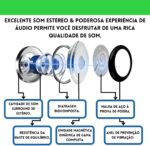 Fone de Ouvido com Fio Entrada Tipo C Som Balanceado USB-C Cabo de Tecido Antitramado,Qualidade Premium - Imagem 2