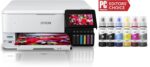 Epson Impressora Supertank Photo ET-8500 sem fio de formato amplo colorido multifuncional com scanner, copiadora, Ethernet e tela sensível ao toque de 4,3 polegadas - Imagem 2
