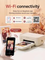 HPRT Impressora fotográfica 10 x 15 cm, 20 folhas e 1 fita, para iPhone, Android, smartphone, impressão de vídeo AR, impressoras fotográficas portáteis CP4100 - Imagem 4