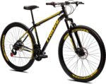 Bicicleta Aro 29 Aço Mountain Bike Tridal com Freio a Disco e Suspensão Dianteira New Suspension