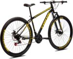 Bicicleta Aro 29 Aço Mountain Bike Tridal com Freio a Disco e Suspensão Dianteira New Suspension - Imagem 3