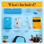 KODAK Impressora fotográfica colorida instantânea Step com Bluetooth/NFC, tecnologia Zink e aplicativo KODAK para iOS e Android (azul) Pacote Go, 2x3 - Imagem 3