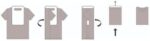 Kit Gabarito Molde P/Dobrar Camiseta e Roupas 5 Pçs Branco 123Organizei - Imagem 3