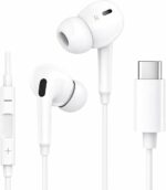 Fone de Ouvido Intra-auricular (in-ear) com Fio Cabo Tipo C com Microfone e Controle de Som – Som de Qualidade, Conexão Direta Tipo C, Compatível com varios celulares