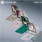 Smartphone Motorola Razr 70 5G - 256GB 24GB (8GB RAM+16GB Ram Boost) Tela dobrável 6,9" Extreme AMOLED 120hz e externa 3,6” Gorilla Glass Victus - Rosa - Imagem 6