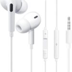 Fones de Ouvido Com Fio Com Cancelamento de Ruído - Compatíveis Com Apple e Samsung