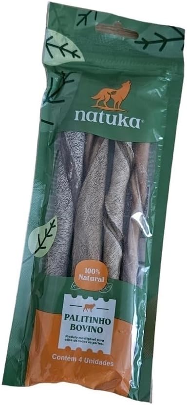 51DDkZhllNL._AC_SL1024_.jpg Palitinho Bovino 4un - Mordedor Natural para Cães - Natuka (Unitário) - Imagem 1