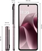 Smartphone Motorola Razr 70 5G - 256GB 24GB (8GB RAM+16GB Ram Boost) Tela dobrável 6,9" Extreme AMOLED 120hz e externa 3,6” Gorilla Glass Victus - Rosa - Imagem 3