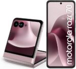 Smartphone Motorola Razr 70 5G - 256GB 24GB (8GB RAM+16GB Ram Boost) Tela dobrável 6,9" Extreme AMOLED 120hz e externa 3,6” Gorilla Glass Victus - Rosa