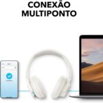 soundcore Q11i da Anker Fone De Ouvido Bluetooth 5.3, Fone Gamer, Headphone Bluetooth Over-Ear, Graves Profundos, 60H Autonomia, Hi-Res Áudio, Almofadas Removíveis, Conexão Multiponto, Branco - Imagem 6