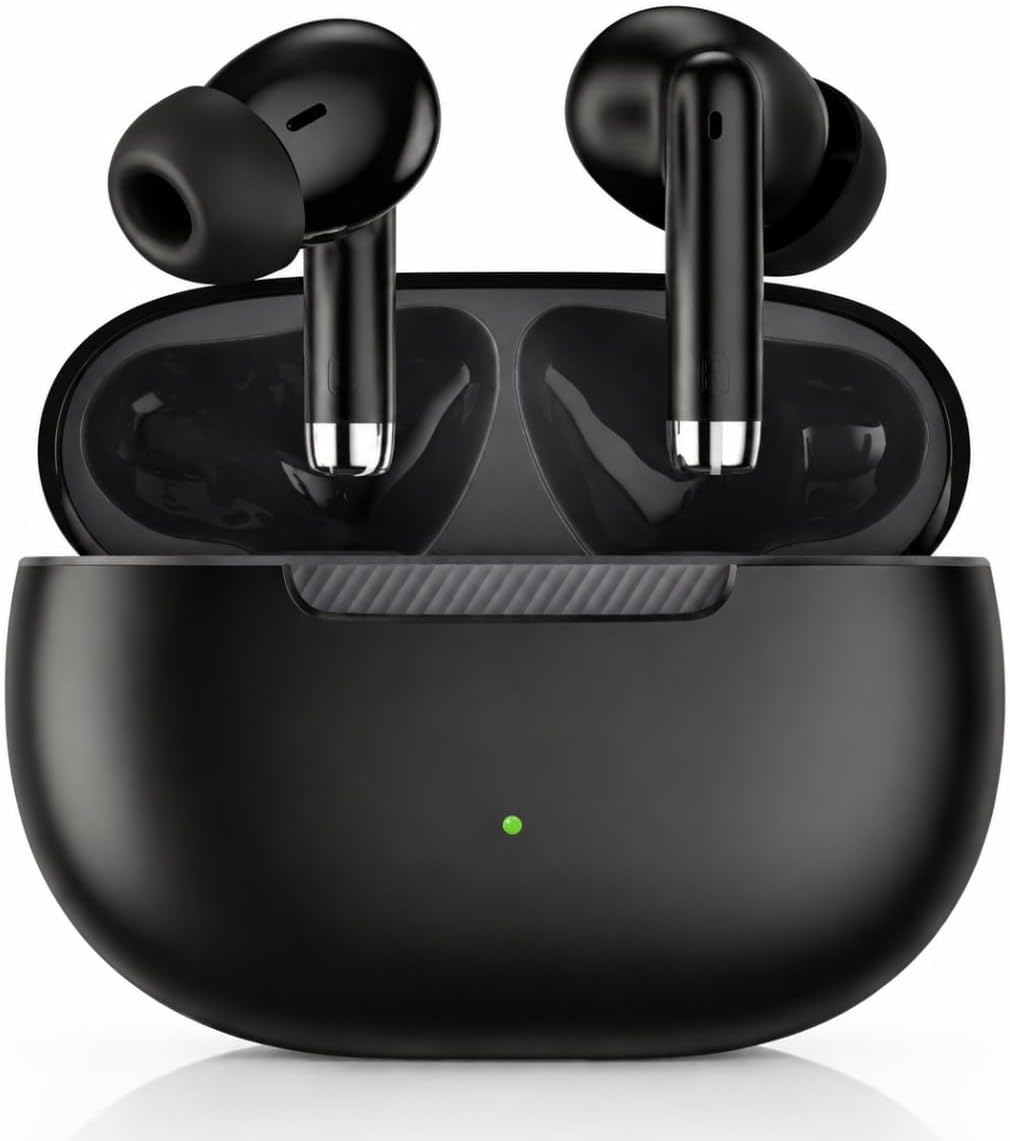 51h-aH7GIEL._AC_SL1200_.jpg Fone de Ouvido Bluetooth 5.4 TWS Com Cancelamento de Ruído, IPX4 à Prova d’Água e Microfone – Ideal para Treino, Corrida e Trabalho (iOS/Android) - Imagem 1
