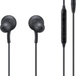 Fone de Ouvido com fio P2 com microfone intra-auricular Super Bass Stereo de metal magnético com controlador de volume Mp3 Mp4 - Preto