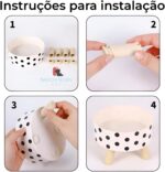 Comedouro Bebedouro Elevado Xadrez Poá P/Gatos Cães Pequeno Porte (Xadrez) - Imagem 2