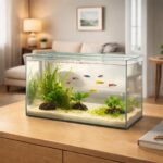 Aquário retangular transparente – Aquário compacto para peixes betta e pequenos peixes de água doce, adequado para residências, escritórios e decoração ambiental - Imagem 2