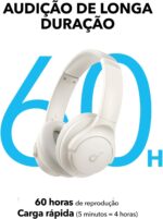 soundcore Q11i da Anker Fone De Ouvido Bluetooth 5.3, Fone Gamer, Headphone Bluetooth Over-Ear, Graves Profundos, 60H Autonomia, Hi-Res Áudio, Almofadas Removíveis, Conexão Multiponto, Branco - Imagem 4