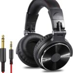 Fone de Ouvido P/Estúdio DJ OneOdio Pro-10 Black, Falante 50mm Neodimio Conexão P2 ou P10 Com Microfone, Cabo Destacável, Preto, Grande