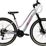 Bicicleta KSW Sunny Feminina em Aluminio Aro 29 Rebaixada Retro 21 Marcha Relação 3x7com Freio a Disco e Suspensão de 80mm