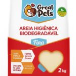 Areia Biodegradável De Milho E Mandioca Fina Great Pets 2kg