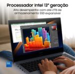 Samsung Galaxy Book4 Intel® Core™ i3-1315U, Windows 11 Home, 8GB, 256GB SSD, UHD Graphics, 15.6'' Full HD LED, 1.55kg*. - Imagem 5