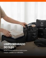 Kit Organizador de Mala de Viagem com 7 Peças, Bolsas para Roupas, Sapatos e Acessórios – Organização Inteligente, Economia de Espaço e Separação de Itens Limpos e Sujos (Rosa) - Imagem 2