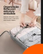 Kit Organizador de Mala de Viagem com 7 Peças, Bolsas para Roupas, Sapatos e Acessórios – Organização Inteligente, Economia de Espaço e Separação de Itens Limpos e Sujos (Rosa) - Imagem 5