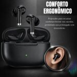 Fone de Ouvido Bluetooth 5.4 TWS Com Cancelamento de Ruído, IPX4 à Prova d’Água e Microfone – Ideal para Treino, Corrida e Trabalho (iOS/Android) - Imagem 2