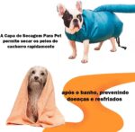 Capa De Secagem Rapida Animais Petshop Saco Para Secador Pelos Cachorro Petshop Pet L - Imagem 4