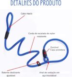 Guia Unificada para Pets em Nylon Reforçado 137cm com Alça de Mão Resistente e Segura para Passeios (Azul) - Imagem 2