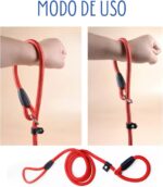 Guia Unificada para Pets em Nylon Reforçado 137cm com Alça de Mão Resistente e Segura para Passeios (Azul) - Imagem 3