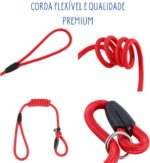 Guia Unificada para Pets em Nylon Reforçado 137cm com Alça de Mão Resistente e Segura para Passeios (Azul) - Imagem 5