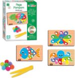 Nig Brinquedos Jogo Educativo Madeira Crescer Pega Pompom - Imagem 2