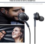 Fone de Ouvido com fio P2 com microfone intra-auricular Super Bass Stereo de metal magnético com controlador de volume Mp3 Mp4 - Preto - Imagem 5