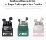 Fone de Ouvido Bluetooth 5.4 AURAFIT, headphone Verdadeiramente Sem Fio, | Até 40 Horas de Bateria, Ultraleves e com Design Ergonômico,preto - Imagem 9