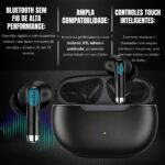 Fone de Ouvido Bluetooth 5.4 TWS Com Cancelamento de Ruído, IPX4 à Prova d’Água e Microfone – Ideal para Treino, Corrida e Trabalho (iOS/Android) - Imagem 3