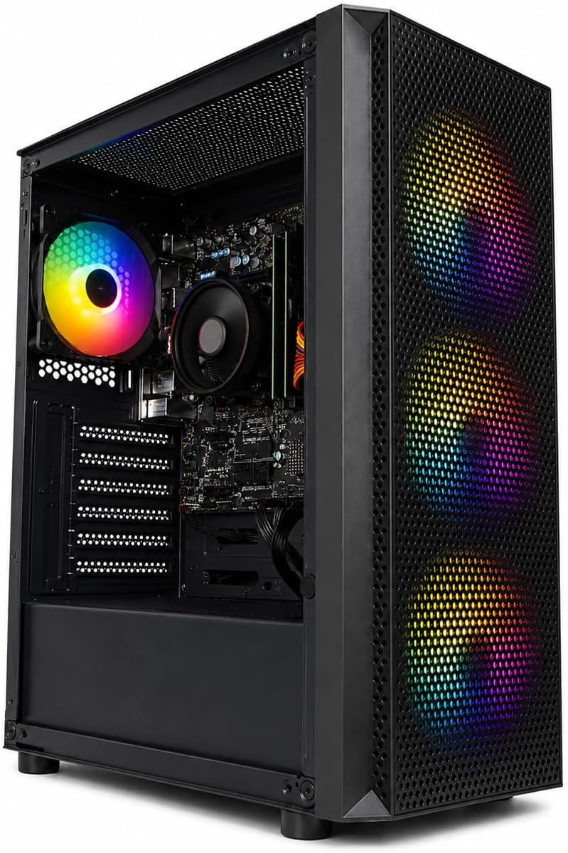 71B5xV8melL._AC_SL1254_.jpg Pc Gamer Amd Ryzen 5 5600GT, Radeon™ Graphics Vega 7, 16gb Ram, Nvme 500gb, Gabinete Rgb 3 fans - Imagem 1