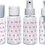 Kit Higiene Viagem TIBA com 4 frascos de 60 ml Transparente Poá
