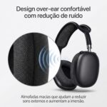 Fone de Ouvido Bluetooth 6.0, Over Ear com Redução de Ruído, Drivers 40mm, Microfone para Chamadas, Bateria até 90h, Entrada P2 e Cartão de Memória, Headphone Sem Fio - Premium - Imagem 3