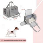 Bolsa de Transporte para Pets, Tamanho Médio 40x25x25cm, para Cães e Gatos até 8kg, Dobrável, Ventilada, Impermeável - Imagem 2
