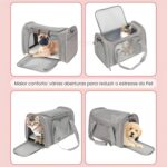 Bolsa de Transporte para Pets, Tamanho Médio 40x25x25cm, para Cães e Gatos até 8kg, Dobrável, Ventilada, Impermeável - Imagem 4