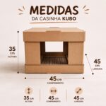 Casa para Gato com 2 Arranhadores e Rampa – Toca 2 em 1 Modelo Kubo com Almofada - Imagem 5