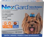 NexGard Antipulgas e Carrapatos para Cães de 2 a 4kg - 3 tabletes