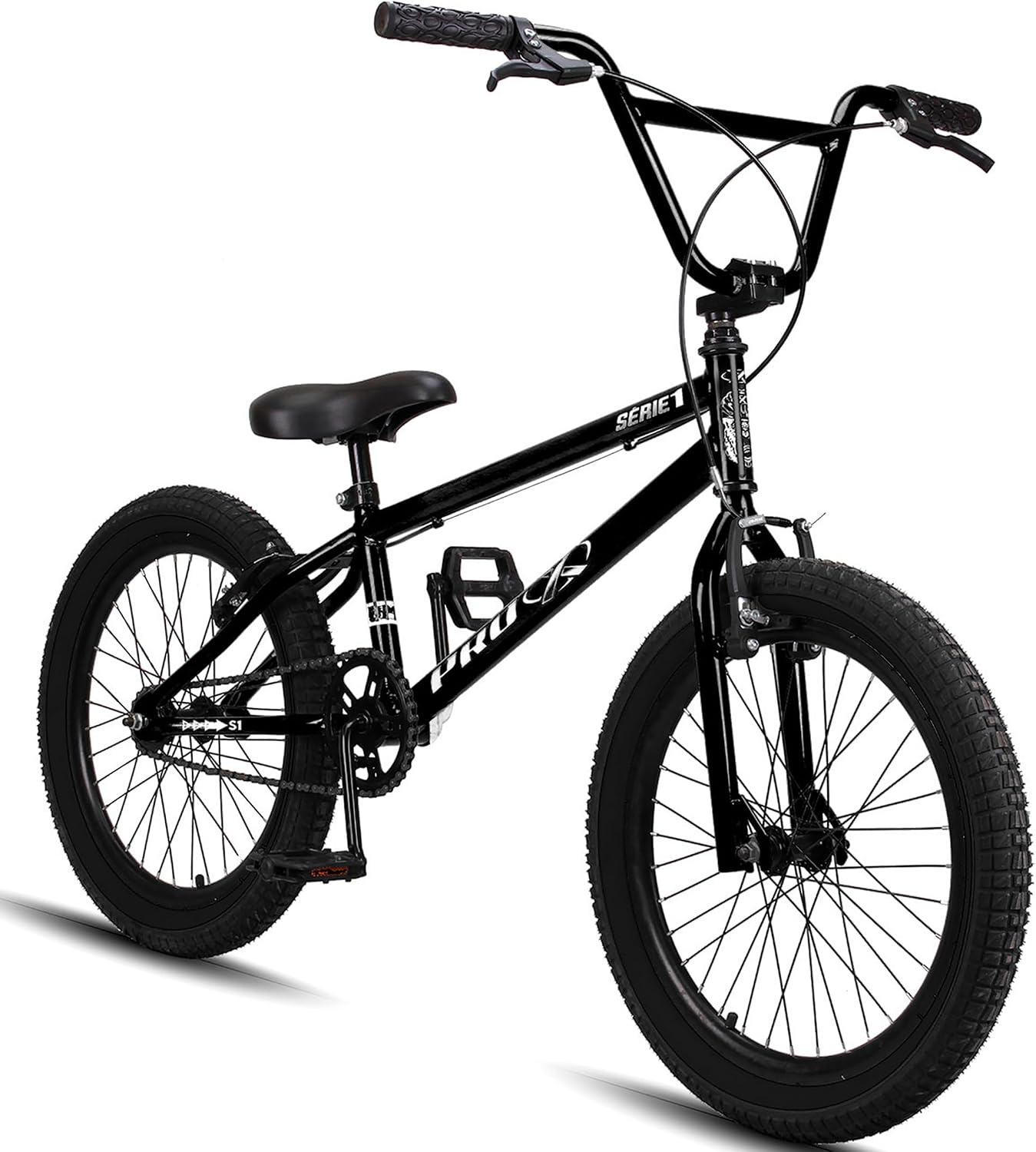 71hkBMLG1iL._AC_SL1500_.jpg Bicicleta Aro 20 BMX Pro-X Série 1 Preto - Imagem 1